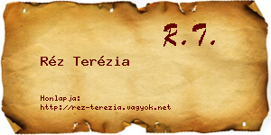 Réz Terézia névjegykártya